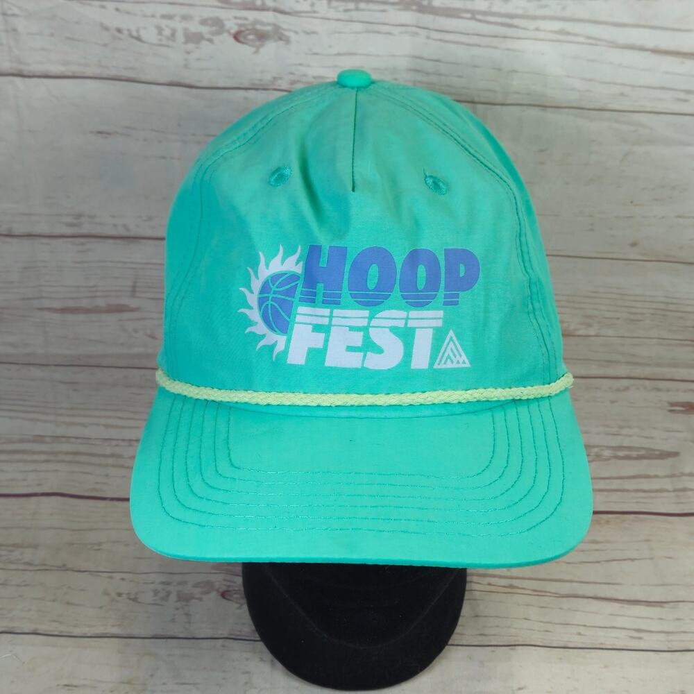 THE GREAT PNW HOOP FEST Rope Hat Snapback Cap Men's Adjustable Teal Aqua